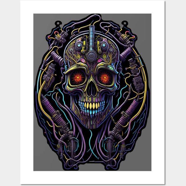 Cyborg Heads S03 D66 Wall Art by Houerd